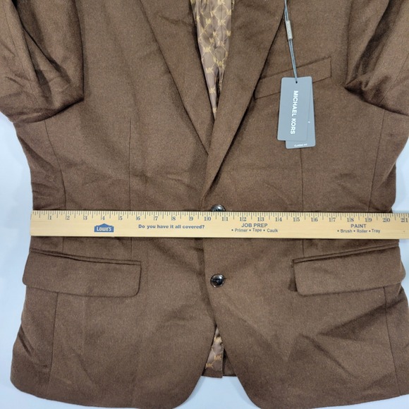 Michael Kors KIP‎ Men's Flannel Sport Coat Brown Silk Wool Cashmere Brown 42S - Picture 4 of 16